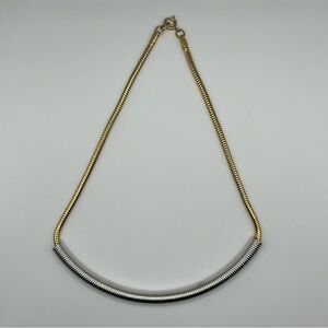 ✨ Two-Tone Gold & Silver Coil Collar Necklace ✨